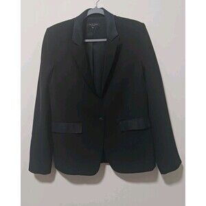 Rag & Bone Blazer Women Size 10 Black Tailored One Button Career Jacket Classic